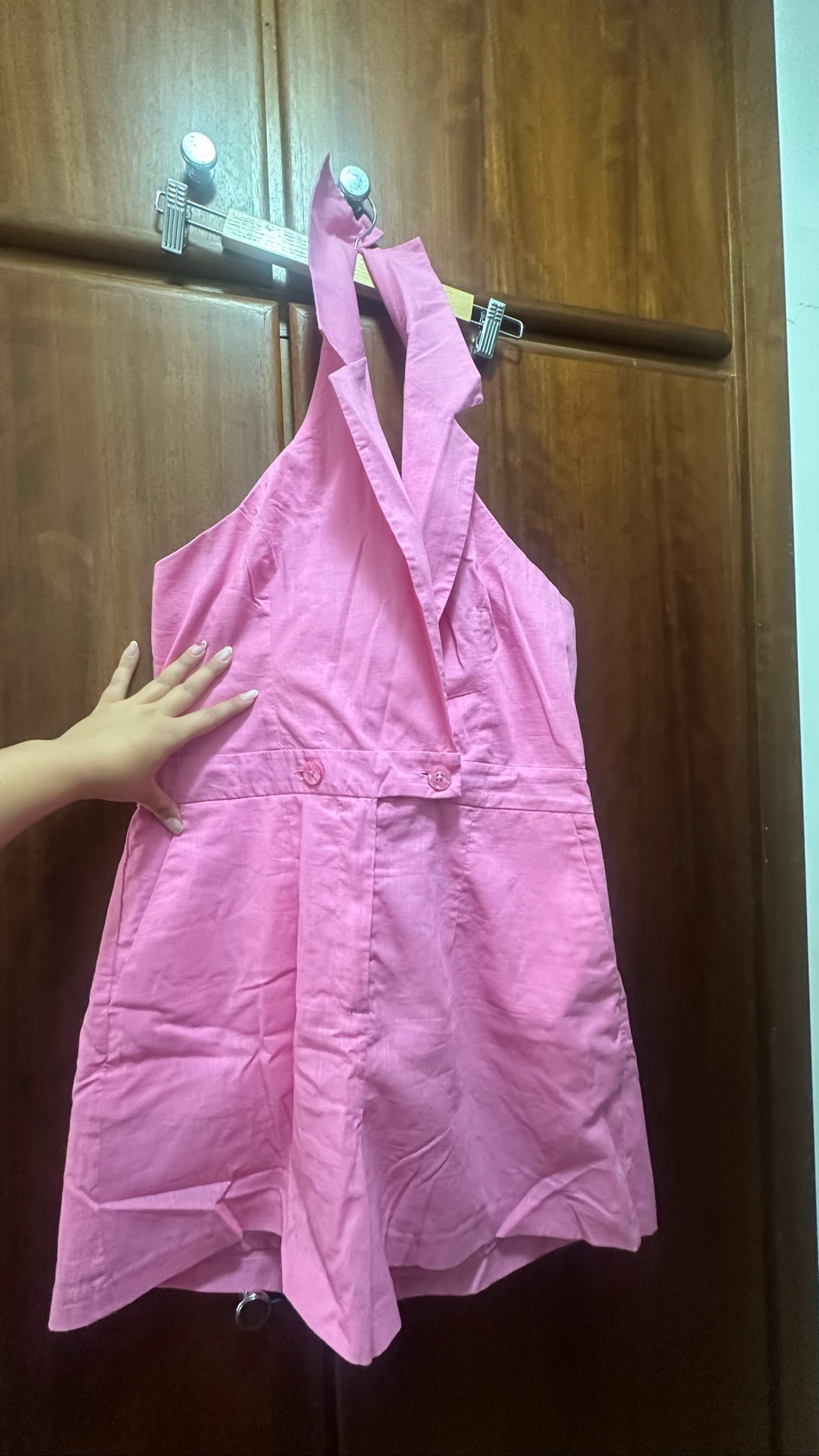Macacão cor de rosa mulher 